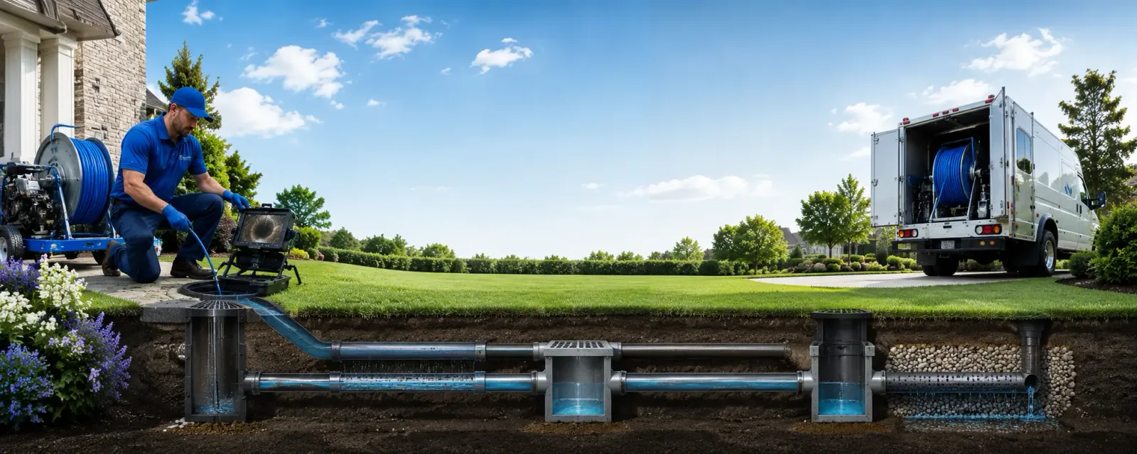 Outdoor drain cleaning information for Inlet, NY